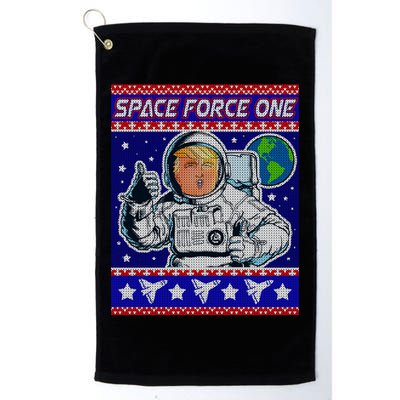 Trump Space Force One Ugly Christmas Golf Towel
