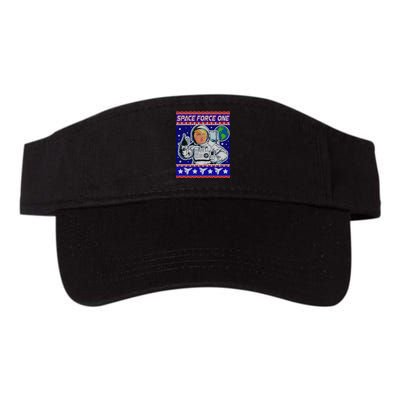 Trump Space Force One Ugly Christmas Valucap Bio-Washed Visor