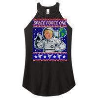 Trump Space Force One Ugly Christmas Women's Perfect Tri Rocker Tank