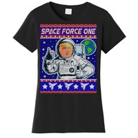 Trump Space Force One Ugly Christmas Women's T-Shirt