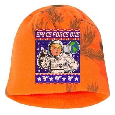 Trump Space Force One Ugly Christmas Kati - Camo Knit Beanie