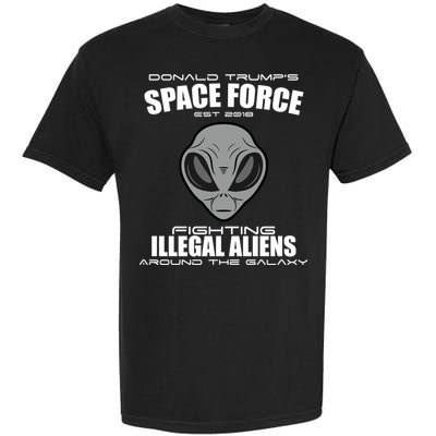 Trump Space Force Team Fight Illegal Aliens Garment-Dyed Heavyweight T-Shirt