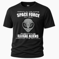 Trump Space Force Team Fight Illegal Aliens Cooling Performance Crew T-Shirt
