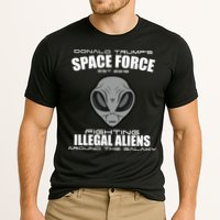 Trump Space Force Team Fight Illegal Aliens Cooling Performance Crew T-Shirt