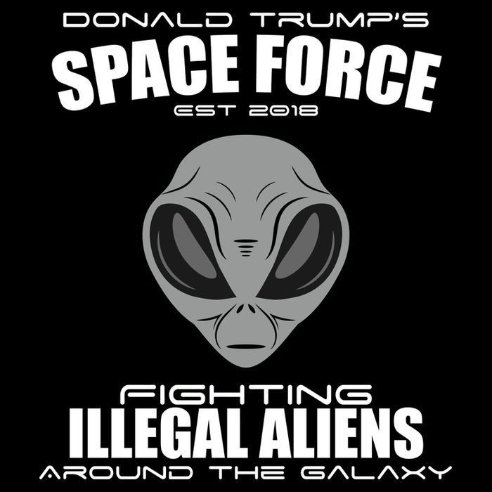 Trump Space Force Team Fight Illegal Aliens Cooling Performance Crew T-Shirt