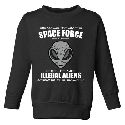 Trump Space Force Team Fight Illegal Aliens Toddler Sweatshirt