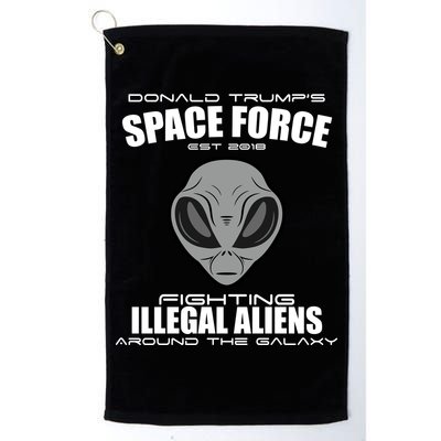 Trump Space Force Team Fight Illegal Aliens Golf Towel