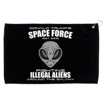 Trump Space Force Team Fight Illegal Aliens Grommeted Golf Towel