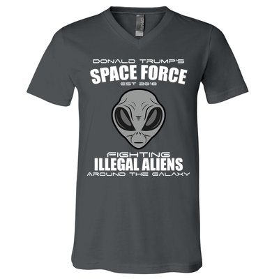 Trump Space Force Team Fight Illegal Aliens V-Neck T-Shirt