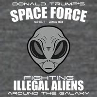 Trump Space Force Team Fight Illegal Aliens 7-Panel Snapback Hat