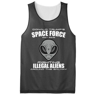 Trump Space Force Team Fight Illegal Aliens Mesh Reversible Basketball Jersey Tank