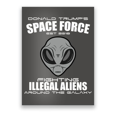 Trump Space Force Team Fight Illegal Aliens Poster