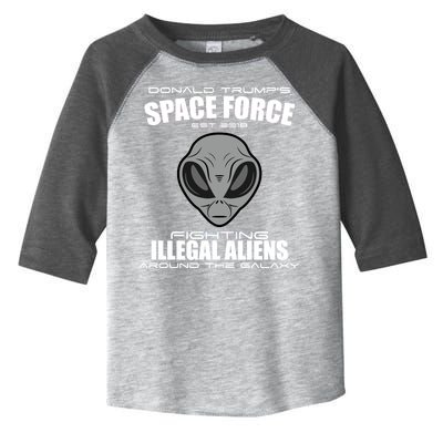 Trump Space Force Team Fight Illegal Aliens Toddler Fine Jersey T-Shirt