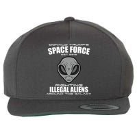 Trump Space Force Team Fight Illegal Aliens Wool Snapback Cap