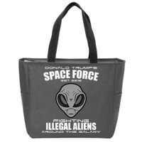 Trump Space Force Team Fight Illegal Aliens Zip Tote Bag