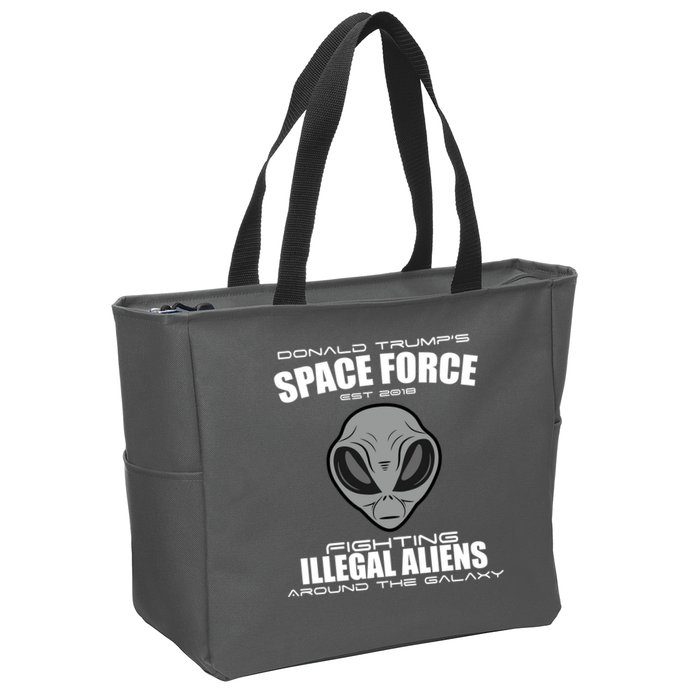 Trump Space Force Team Fight Illegal Aliens Zip Tote Bag