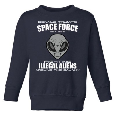 Trump Space Force Team Fight Illegal Aliens Toddler Sweatshirt