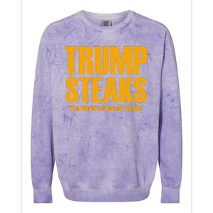 Trump Steaks President Donald Political Election Funny Humor Colorblast Crewneck Sweatshirt