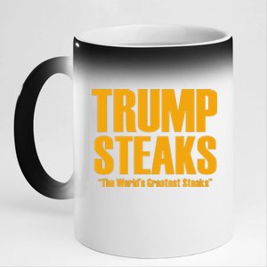 Trump Steaks President Donald Political Election Funny Humor 11oz Black Color Changing Mug