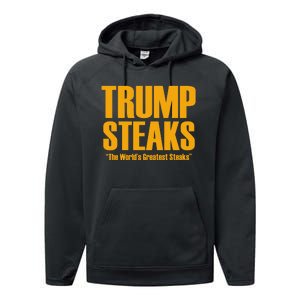 Trump Steaks President Donald Political Election Funny Humor Performance Fleece Hoodie