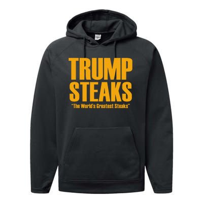 Trump Steaks President Donald Political Election Funny Humor Performance Fleece Hoodie