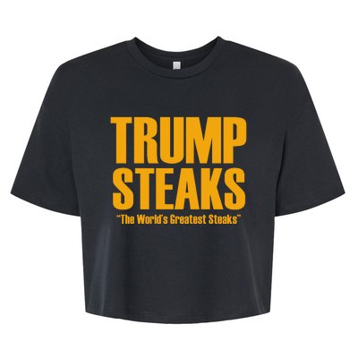 Trump Steaks President Donald Political Election Funny Humor Bella+Canvas Jersey Crop Tee