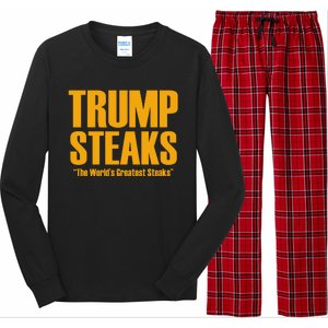 Trump Steaks President Donald Political Election Funny Humor Long Sleeve Pajama Set