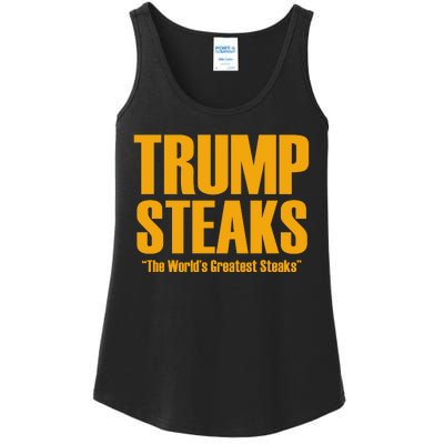 Trump Steaks President Donald Political Election Funny Humor Ladies Essential Tank