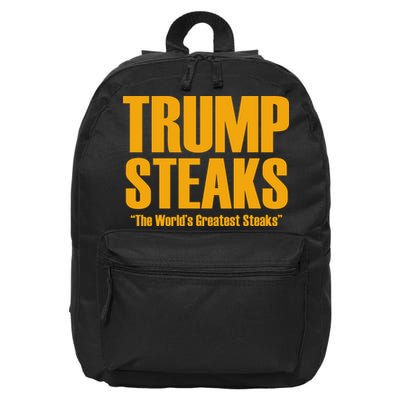Trump Steaks President Donald Political Election Funny Humor 16 in Basic Backpack