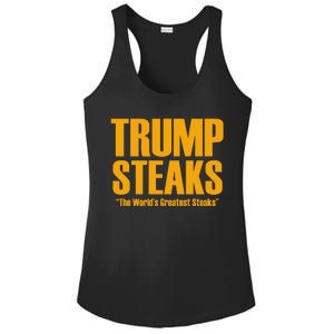 Trump Steaks President Donald Political Election Funny Humor Ladies PosiCharge Competitor Racerback Tank