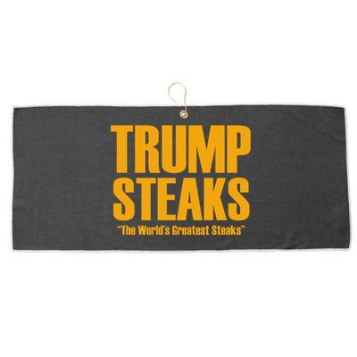 Trump Steaks President Donald Political Election Funny Humor Large Microfiber Waffle Golf Towel