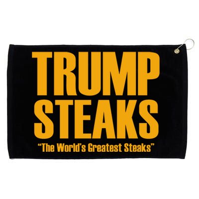 Trump Steaks President Donald Political Election Funny Humor Grommeted Golf Towel