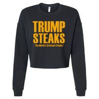 Trump Steaks President Donald Political Election Funny Humor Cropped Pullover Crew