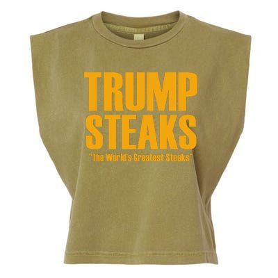 Trump Steaks President Donald Political Election Funny Humor Garment-Dyed Women's Muscle Tee