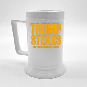 Trump Steaks President Donald Political Election Funny Humor Beer Stein