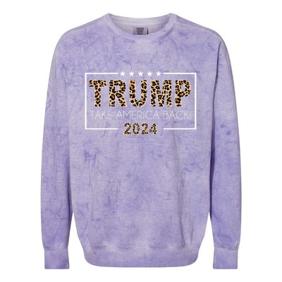 Trump Take America Back 2024 Colorblast Crewneck Sweatshirt