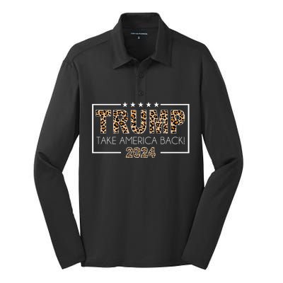 Trump Take America Back 2024 Silk Touch Performance Long Sleeve Polo