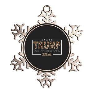 Trump Take America Back 2024 Metallic Star Ornament