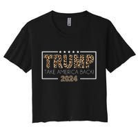 Trump Take America Back 2024 Women's Crop Top Tee