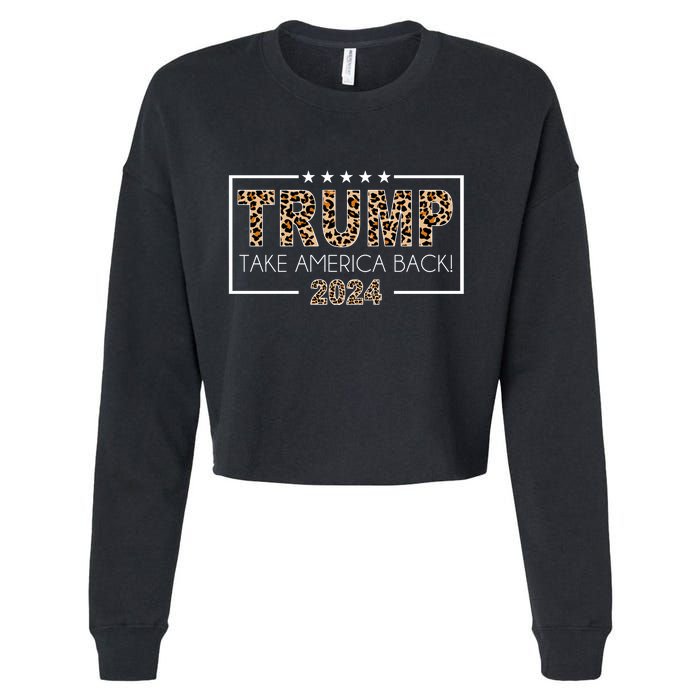 Trump Take America Back 2024 Cropped Pullover Crew