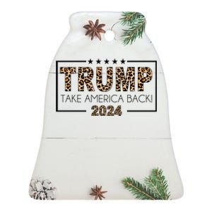 Trump Take America Back 2024 Ceramic Bell Ornament