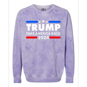 Trump Take America Back 2024 Election Logo Colorblast Crewneck Sweatshirt