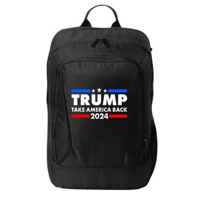 Trump Take America Back 2024 Election Logo City Backpack