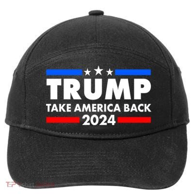 Trump Take America Back 2024 Election Logo 7-Panel Snapback Hat