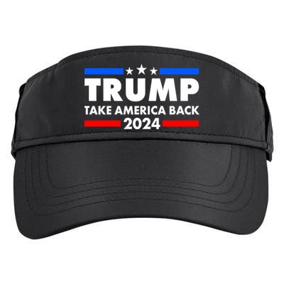 Trump Take America Back 2024 Election Logo Adult Drive Performance Visor