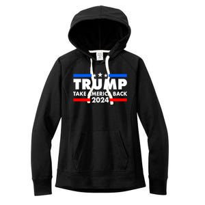 Trump Take America Back 2024 Election Logo Women's Fleece Hoodie