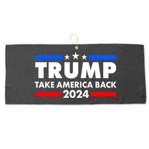 Trump Take America Back 2024 Election Logo Large Microfiber Waffle Golf Towel