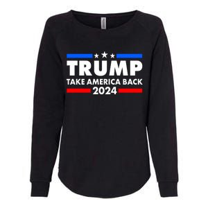 Trump Take America Back 2024 Election Logo Womens California Wash Sweatshirt