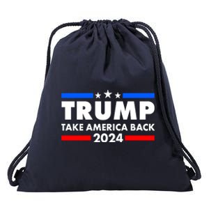 Trump Take America Back 2024 Election Logo Drawstring Bag