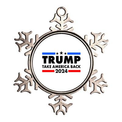 Trump Take America Back 2024 Election Logo Metallic Star Ornament